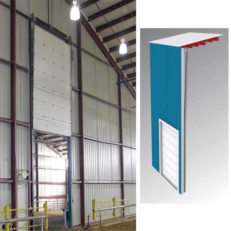 PU lifting door PPGI vertical door use for industrial area