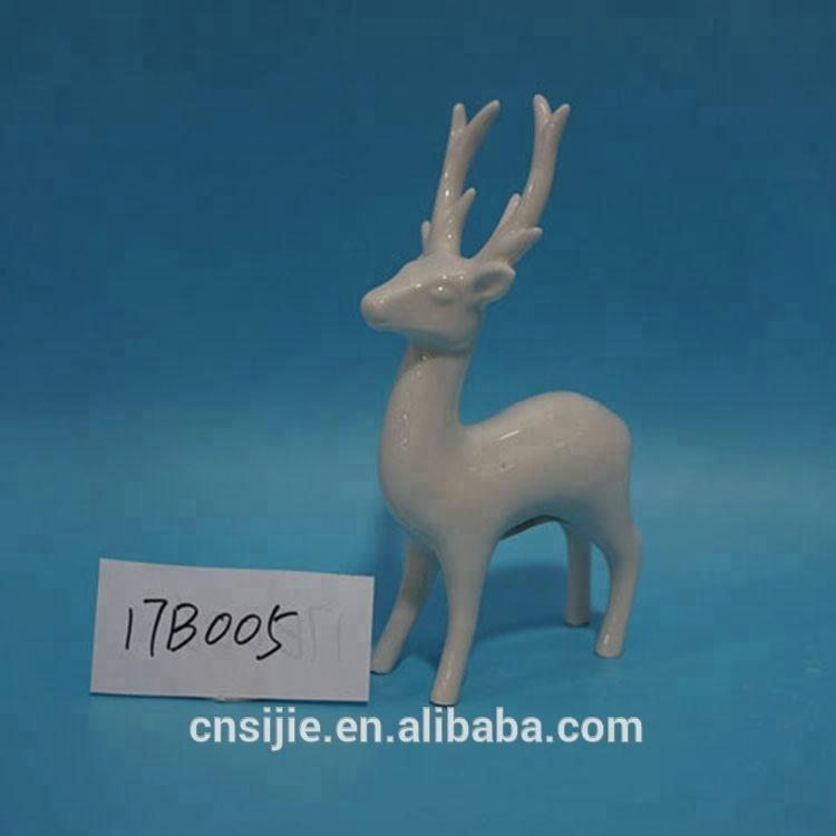 Miniature Wholesale Ceramic Porcelain Animal Deer Figurine for Table Top Decoration