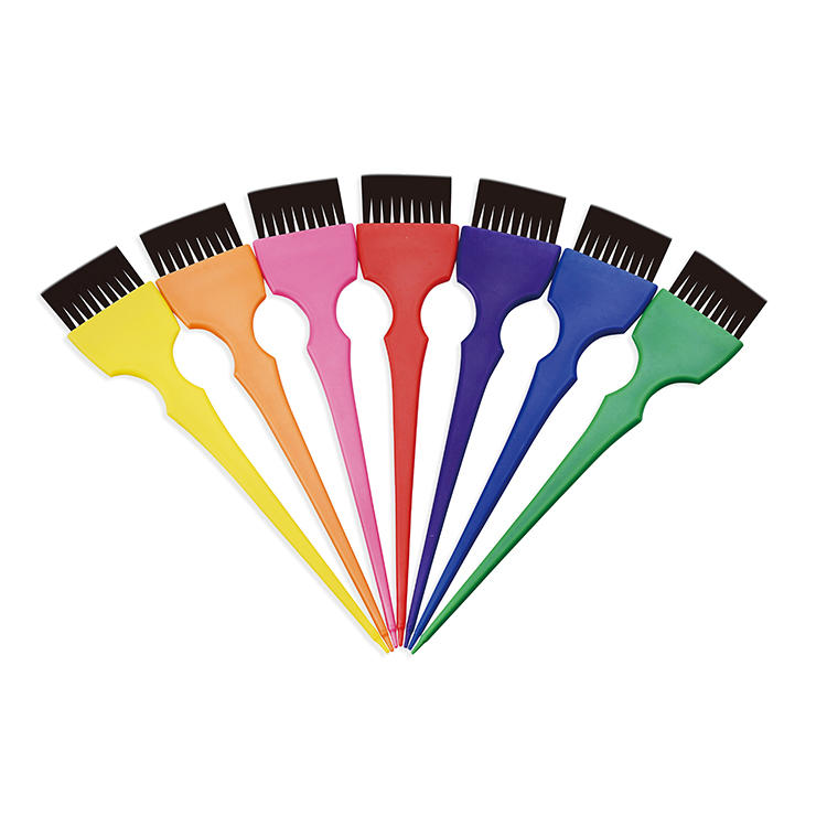 plastic custom colorful long handle hair color applicator brush