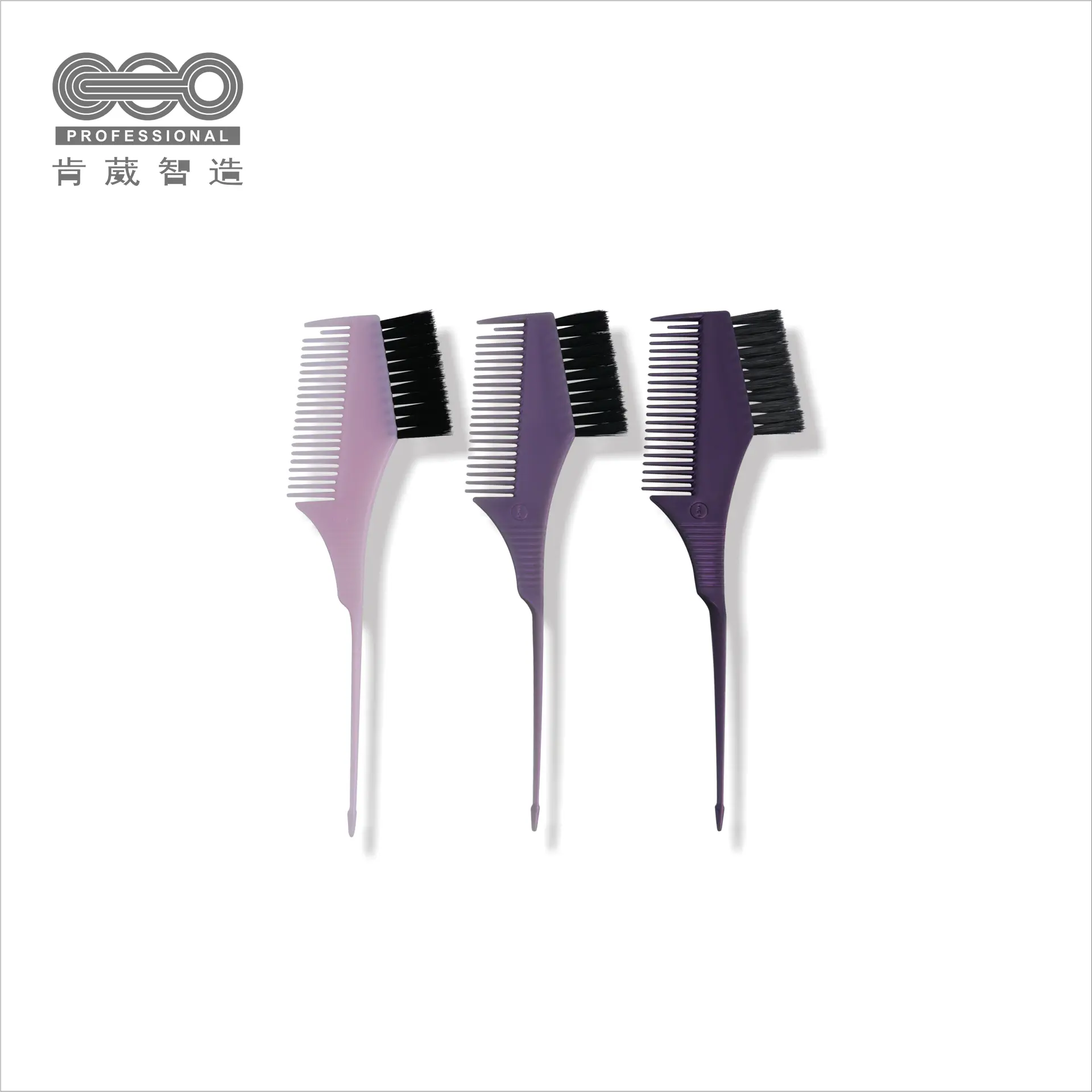 wholesale hair salon kit top quality soft plastic hair dye tail brush double-sided comb