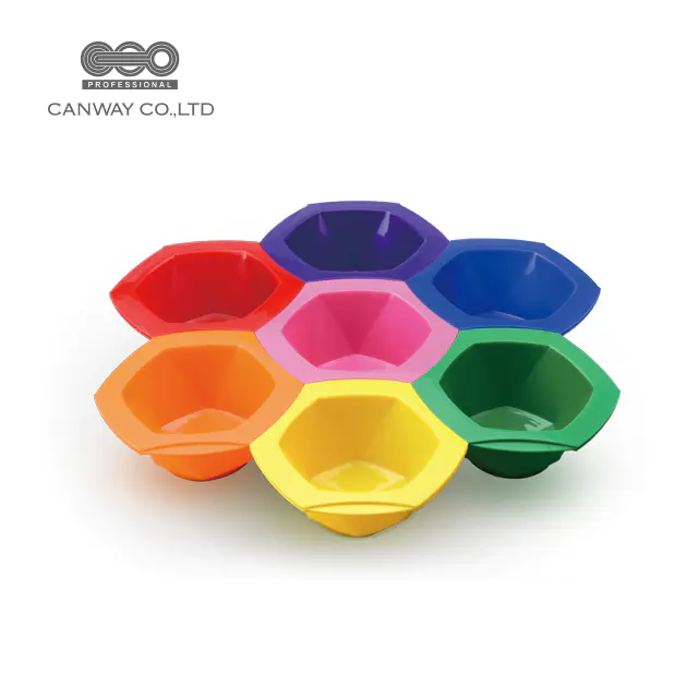 Cheap plastic color recyclable hair dye coloring mixing tint bowl dyeing bowl wholesale