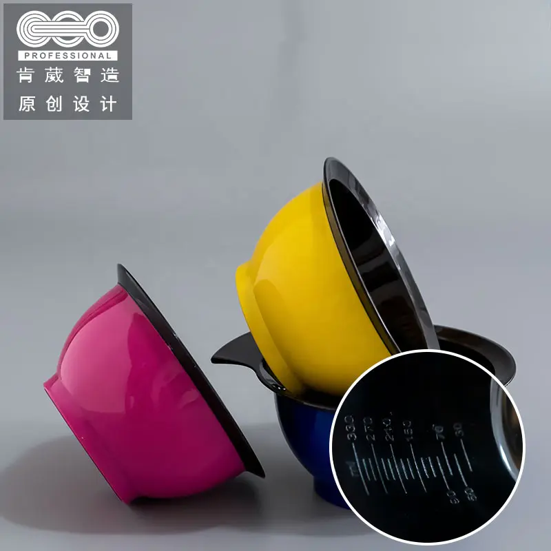 Colorful Salon Hairstyling Barber Bleach DIY Application Highlight Mixing Coloring Plastic Tinting Bowl