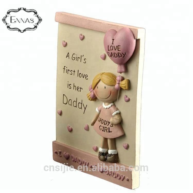 mother and father days resin 3D frame statues for gift