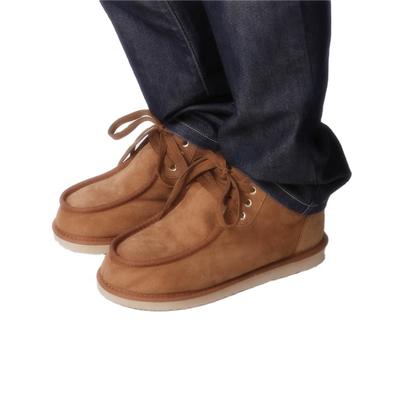 HQB-MS007 OEM/ODM/custom men's snow boots premium quality winter thermal classic style genuine sheepskin boots for men.