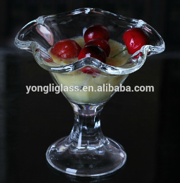 New product ice cream glass cup, new design ice cream cups,glass ice cream sundae cup