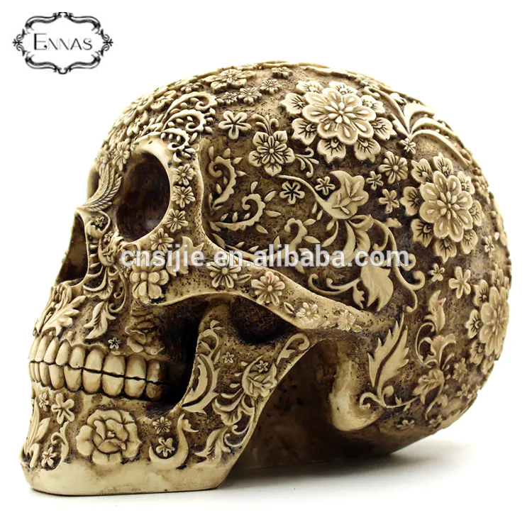 Custom made resin skulls wholesales Halloween skull heads for crafts