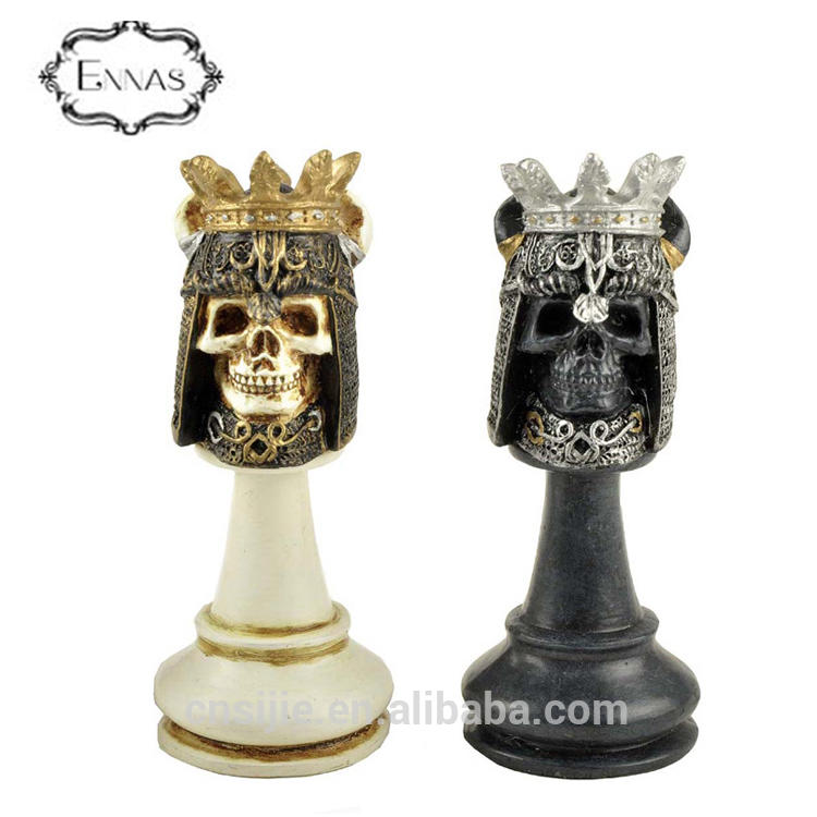 Economic and reliable resin halloween decoration skull chess