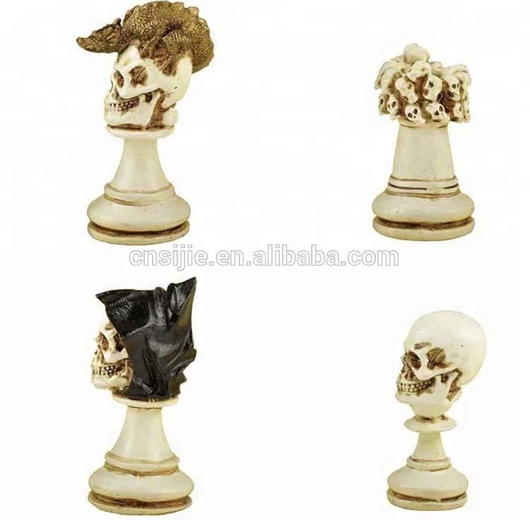 Resin Halloween decoration of ghost international chess