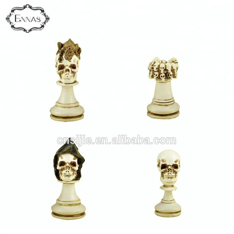 Resin Halloween decoration of ghost international chess