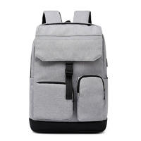mochilas Large Men Backpacks School Bag for Boys Teen Oxford Gray Back Pack USB Multifunctional Back bag Teenage Student College Backpack