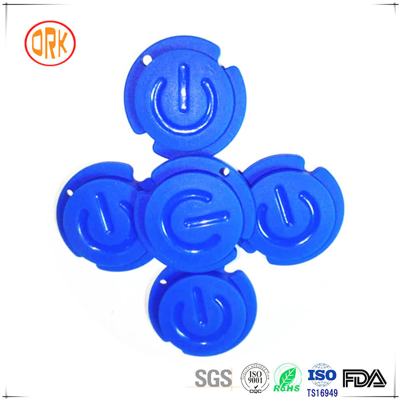 Blue Soft Silicone Rubber Button Cover for Telecontroller