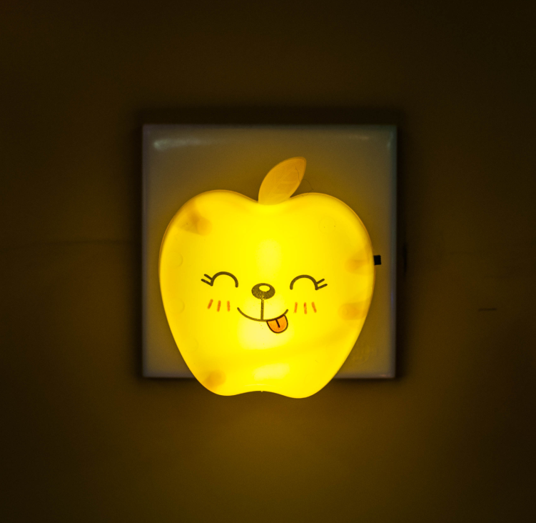 Fruit Apple shape LED SMD mini switch plug in night light with 0.6W and 110V or 220V