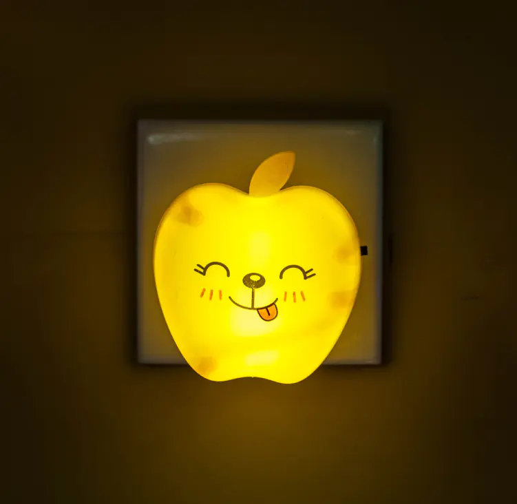 Fruit Apple shape LED SMD mini switch plug in night light with 0.6W and 110V or 220V