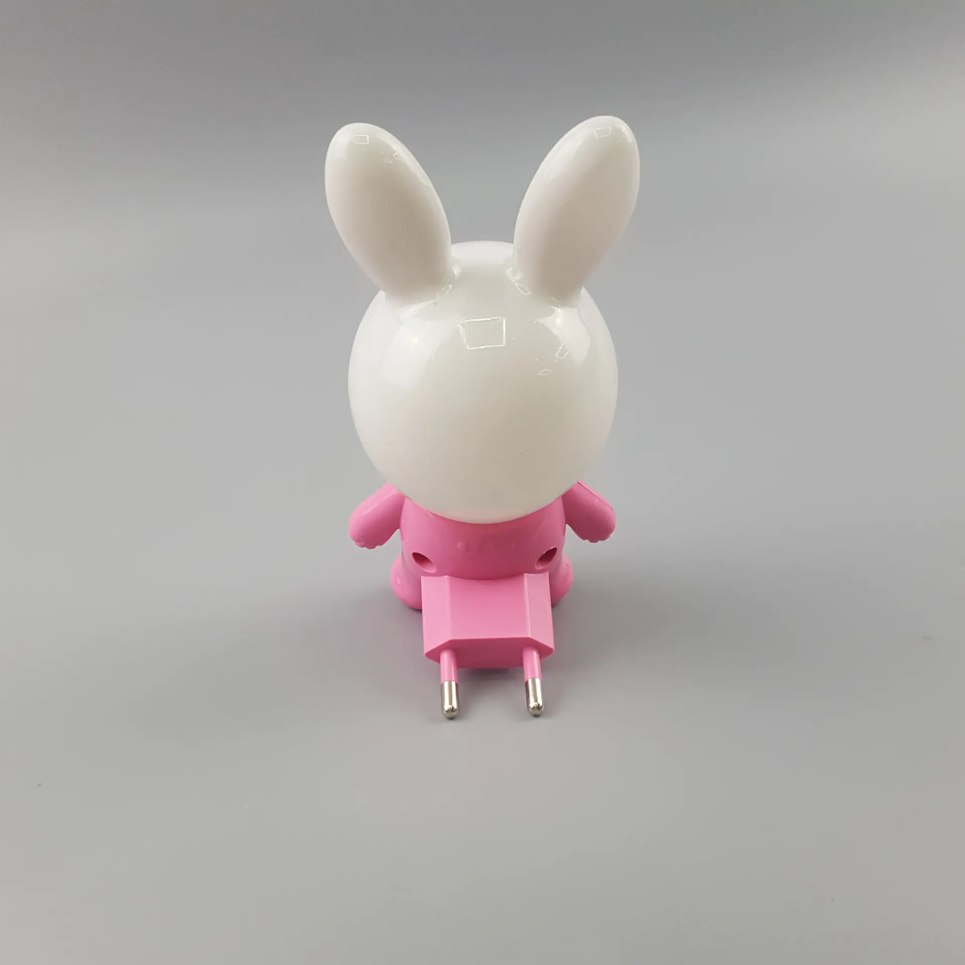 W124 pink rabbit lamp switch plug in led night light For Baby Bedroom wall decoration child gift