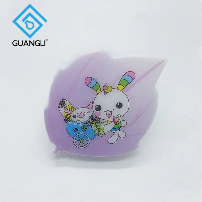 W019 leaf with cartoon image LED SMD mini switch plug in night light with 0.6W and 110V or 220V