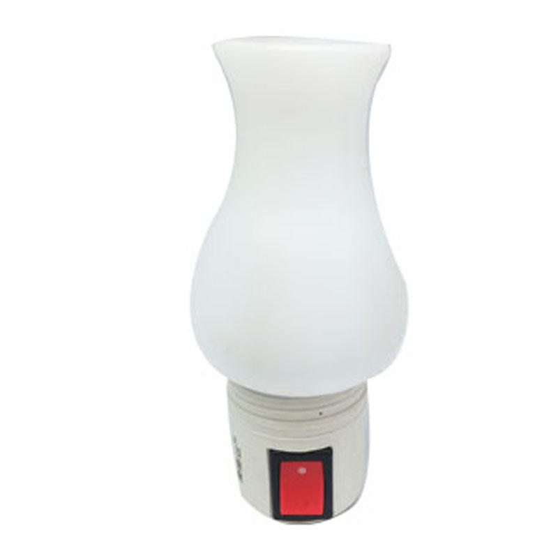OEM 0.6W and 110V or 220V W002 torch pillar Candle shape LED SMD mini switch plug in night light