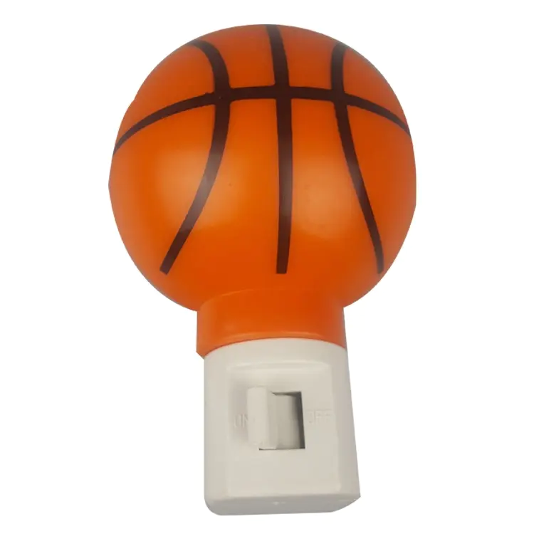 OEM A61-B basketball plastic mini plug in night light on off with bulb CE ROHs certificate approved