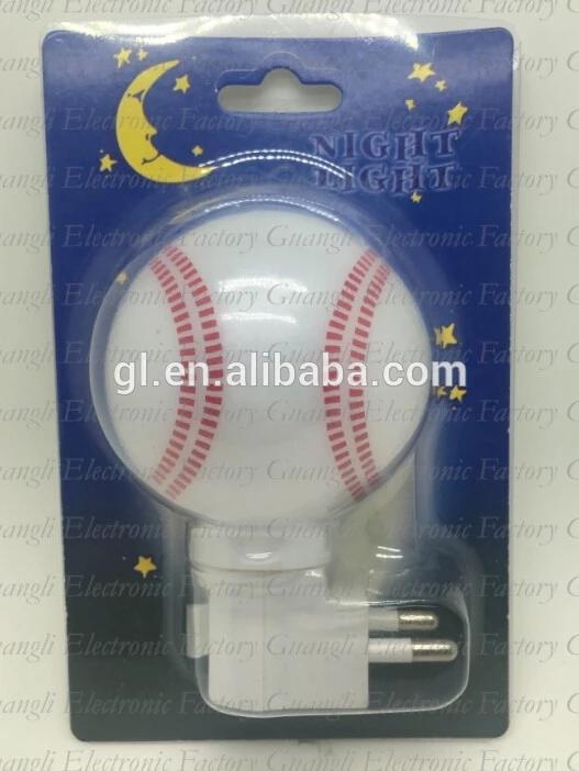 OEM A61-B basketball plastic mini plug in night light on off with bulb CE ROHs certificate approved