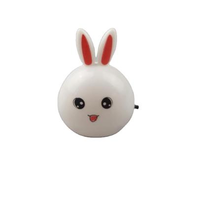 OEM W103 Oval long-eared rabbit shape 4SMD mini switch plug in night light wall decoration children gift