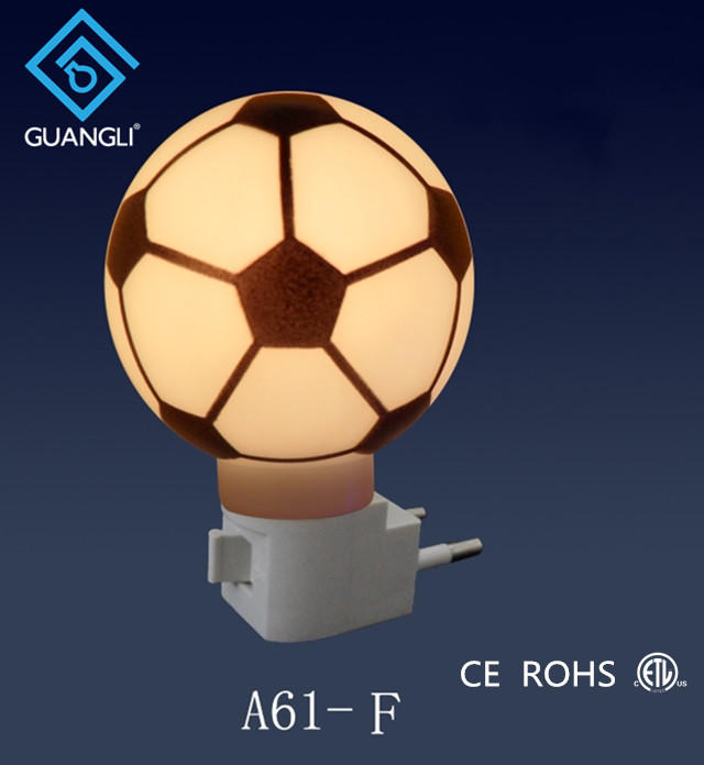 A61-F football plastic mini switch night light with bulb CE ROSH approved promotional gift items