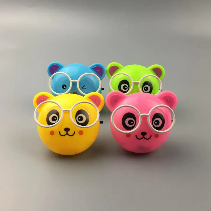 OEM W100 mini bear with glasses switch plug in led night light For Baby Bedroomwall decoration children gift