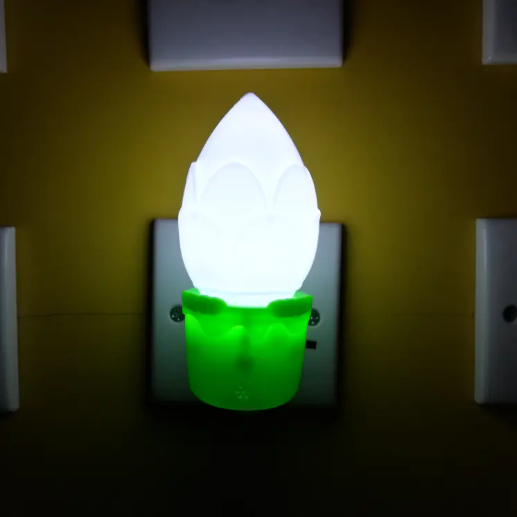 OEM W013Pretty flower shape16SMD mini switch plug in wall lamp led night light