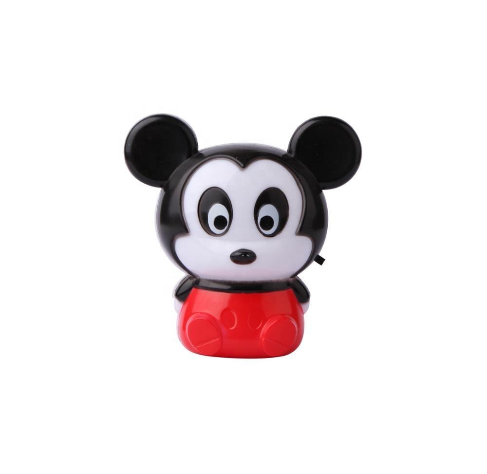 Toy Mickey Mouse shape 4 SMD mini switch plug in night light 0.6W AC 110V 220V W051