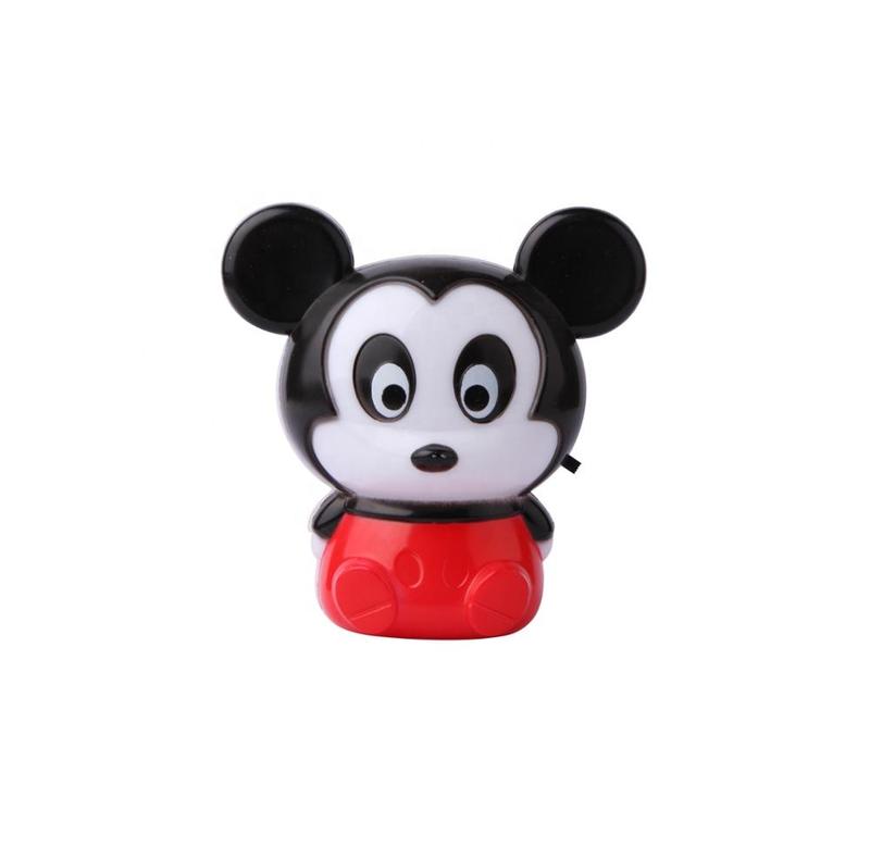 Toy Mickey Mouse shape 4 SMD mini switch plug in night light 0.6W AC 110V 220V W051