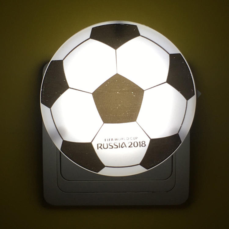 W070 World Cup Souvenir gifts mini switch plug in football basketball LED night light with 0.6W AC 110V 220V
