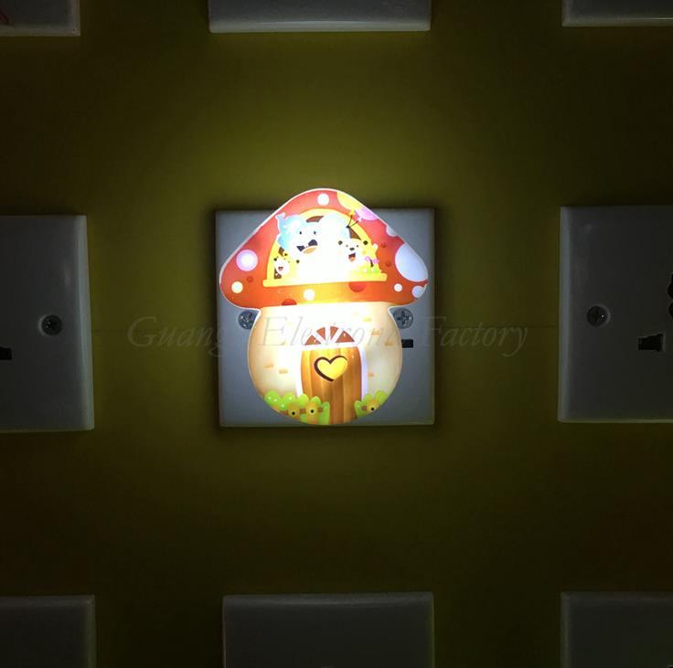 OEM W078 mini switch plug in mushroom LED night light cute gift For Children Baby Bedroom