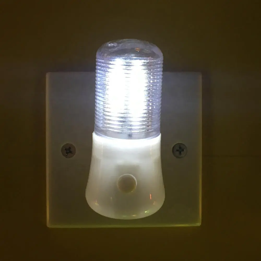 New Style LED Night Light Wall Plug-in Bright Light White Saving Energy AC Powered 0.6W 110V 220V W038