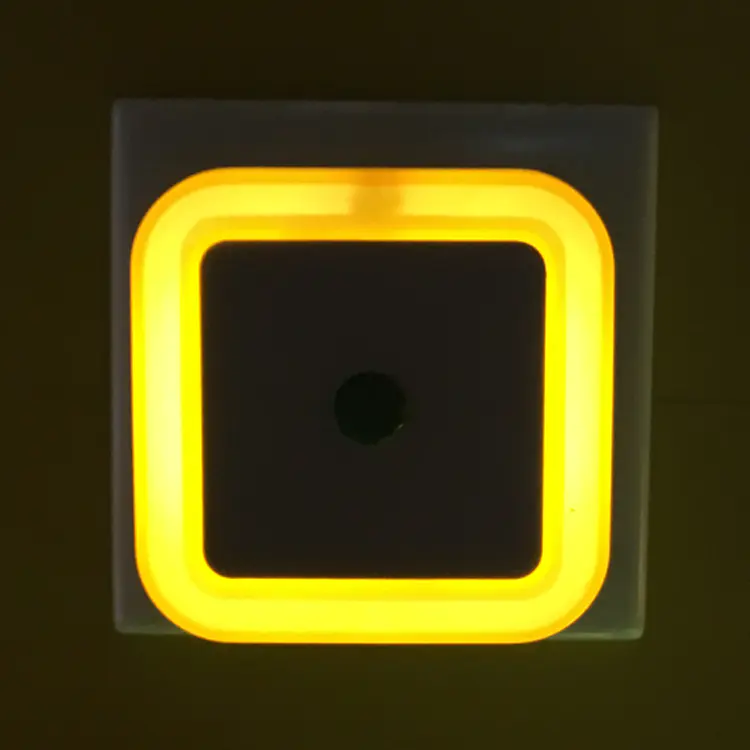 US EU plug in square shape LED sensor Night Light Lamp with Auto Dusk to Dawn Sensor for Baby Bedroom W081