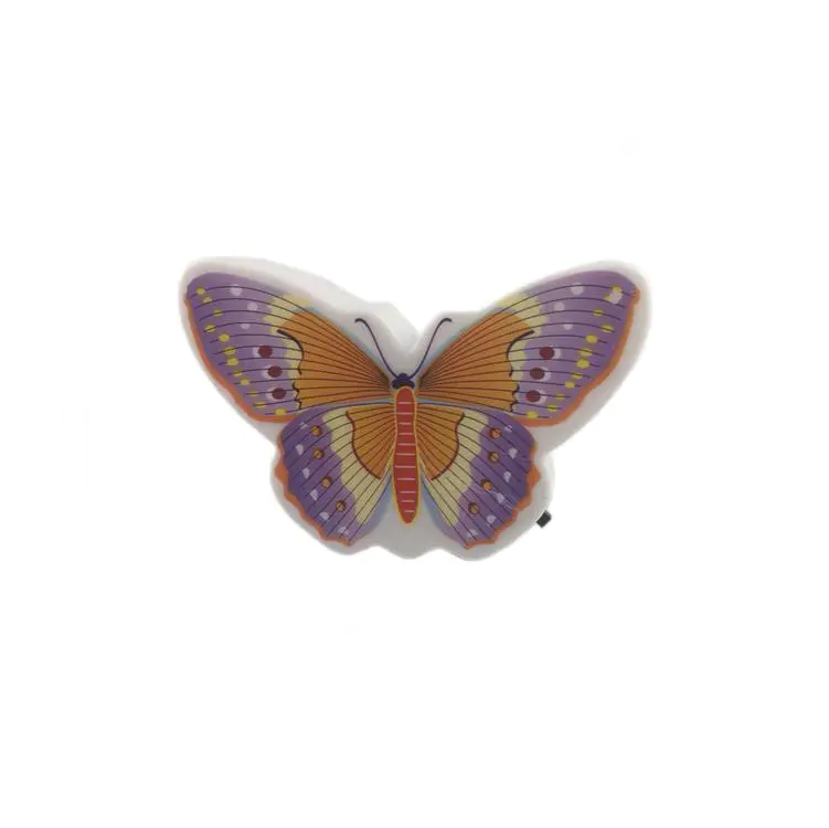 OEM W094 Beautiful Butterfly Animals cartoon 4 SMD mini switch plug in room usage withnight light