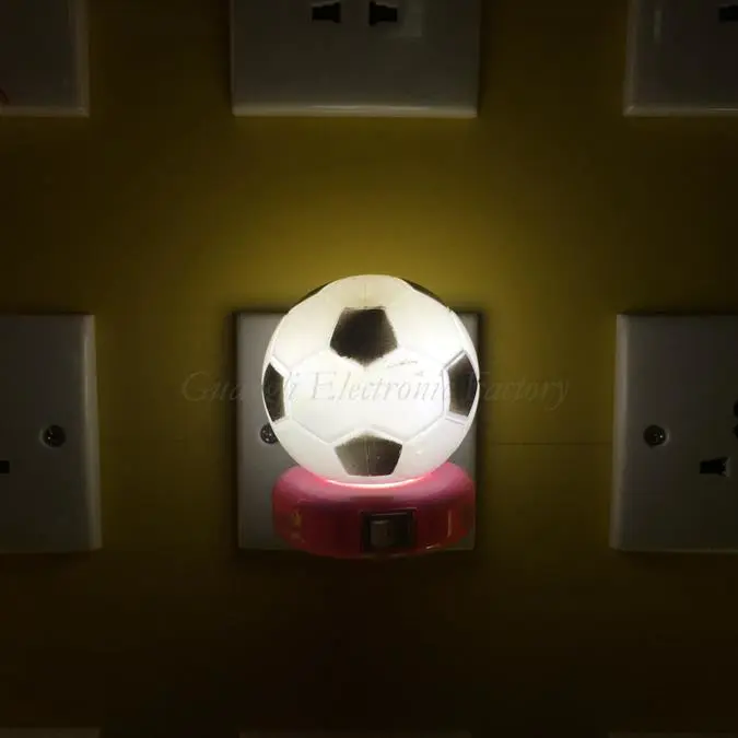 OEM W071 World Cup Souvenir gifts Soccer Football 5SMD mini switch plug in LED night light 0.6W AC 110V 220V
