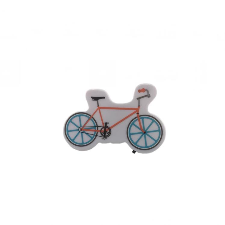W095 Cartoon bicycle 4 SMD mini switch plug in room usage withnight light wall decoration child gift