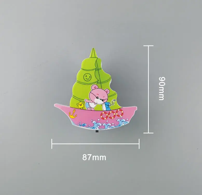 W073 OEM Cartoon mini switch plug in sailboat LED night light For kids Baby Bedroom with 0.6W AC 110V 220V