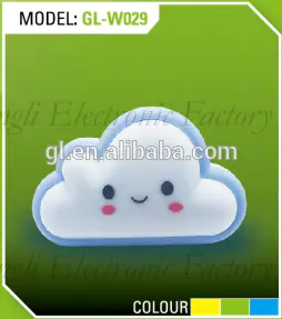 Cloud shape LED SMD mini switch plug in night light with 0.6W and 110V or 220V W029