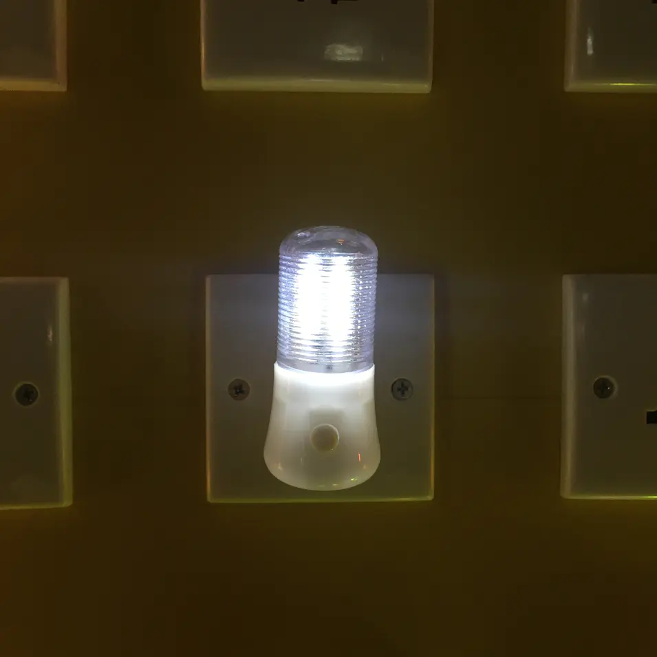 LED Night Light W038 Wall Plug-in Bright Light White Saving Energy AC Powered 0.6W 110V 220V