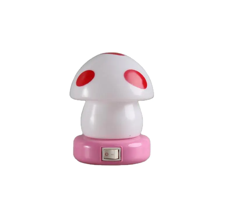 W079 switch plug in mushroom shape mini LED night light For Children Baby Bedroom