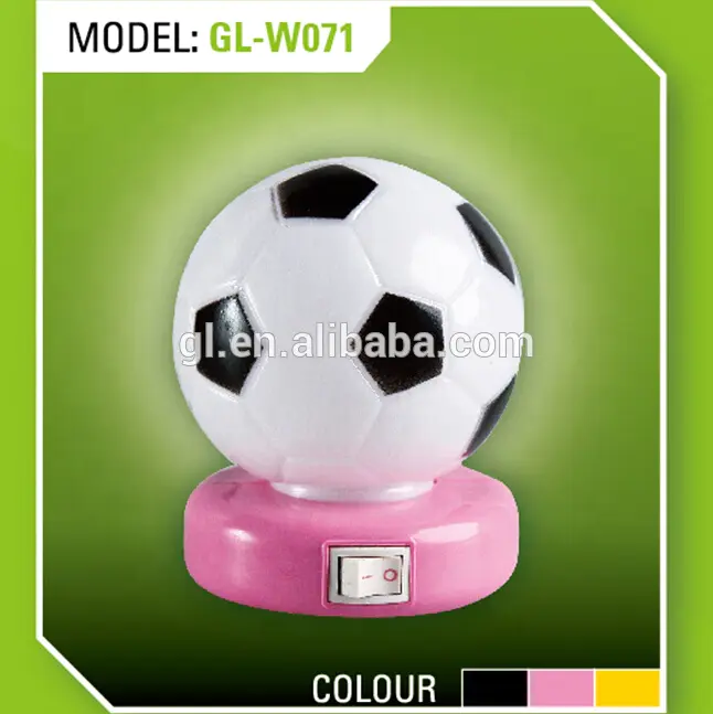 W071 World Cup Souvenir gifts Soccer Football 5SMD mini switch plug in LED night light 0.6W AC 110V 220V