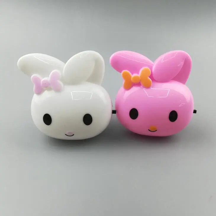 OEM W082 plug in rabbit cute ears shape night light For Baby Bedroom cute gift