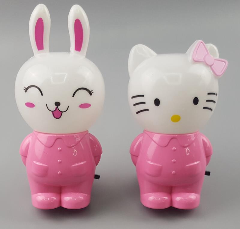 hot sale OEM W119 kitty cat or rabbit lamp switch plug in led night light For Baby Bedroom child gift