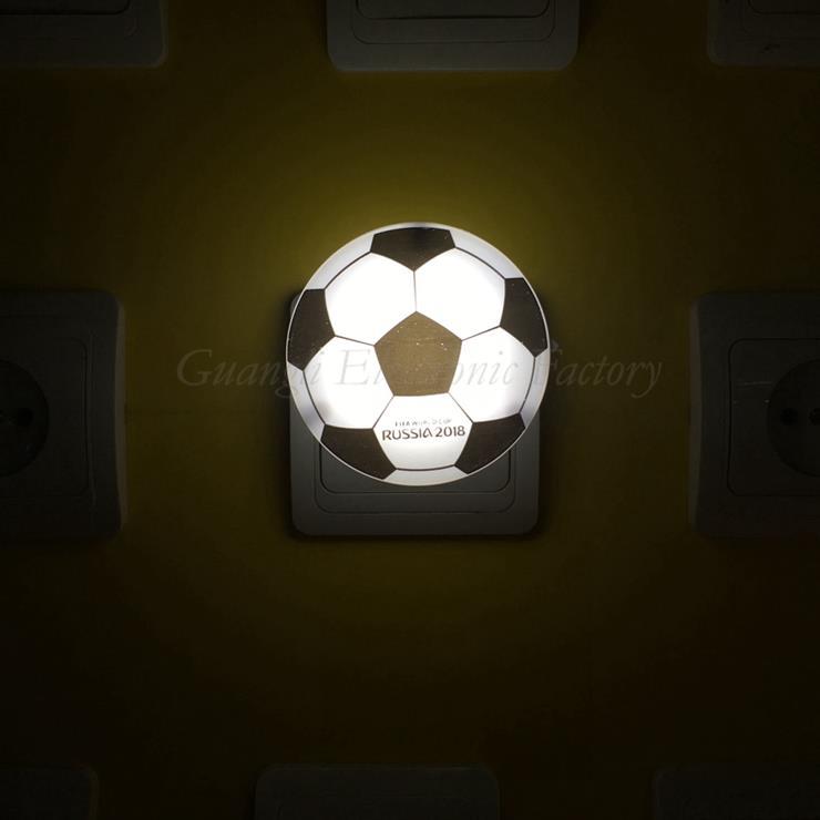 W070 OEM World Cup Souvenir gifts mini switch plug in football basketball LED night light with 0.6W AC 110V 220V