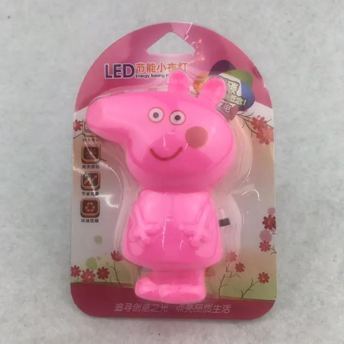 W098 US mini pig switch plug in led cartoon night light For Baby Bedroom decoration child gift