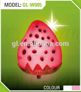 strawberry fruits shape LED SMD mini switch plug in night light with 0.6W and 110V or 220V