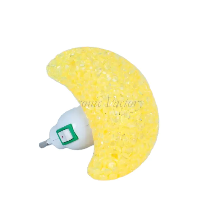 GL-A11 moon shape EVA mini switch LED nightlight CE ROHS approved HOT SALE promotional gift items