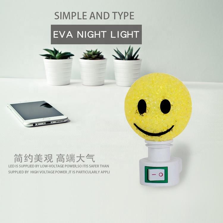 A31-S smile face EVA mini switch nightlight CE ROHS approved HOT SALE promotional gift items