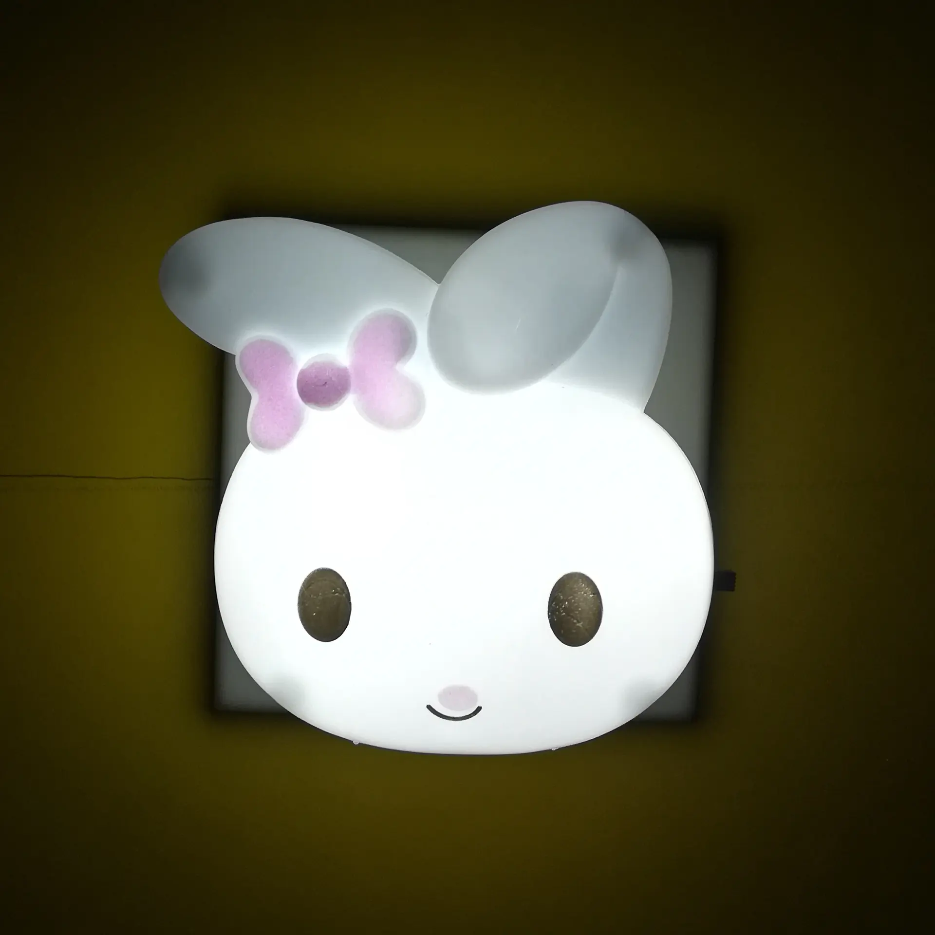 W082 4SMD mini switch plug in rabbit cute ears night light For Baby Bedroom cute gift wall decoration