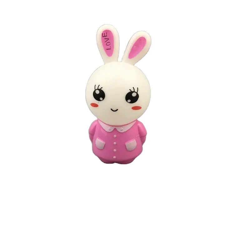 OEM W104 cartoon pink rabbit 4SMD mini switch plug in night light wall decoration children gift