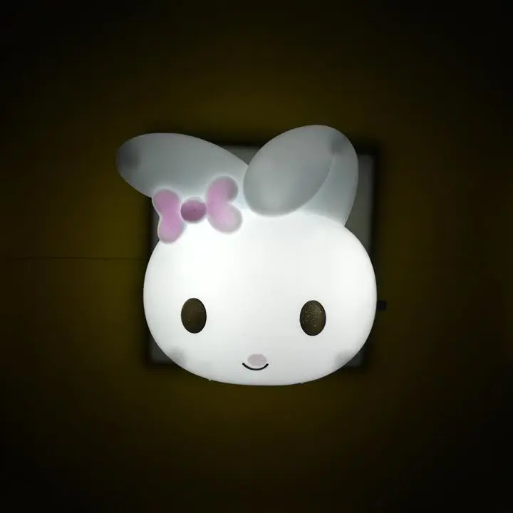 OEM W082 plug in rabbit cute ears shape night light For Baby Bedroom cute gift